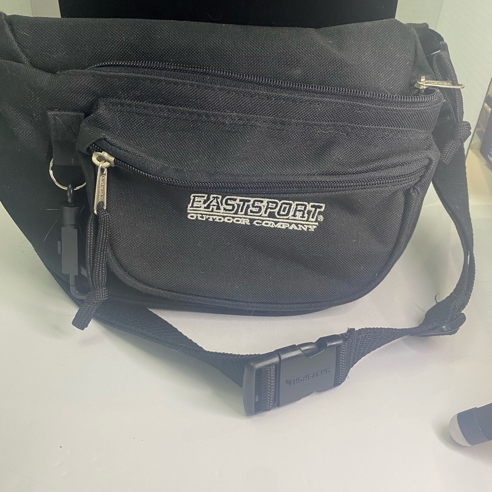 Eastport Black Waist Belt Fanny Pack